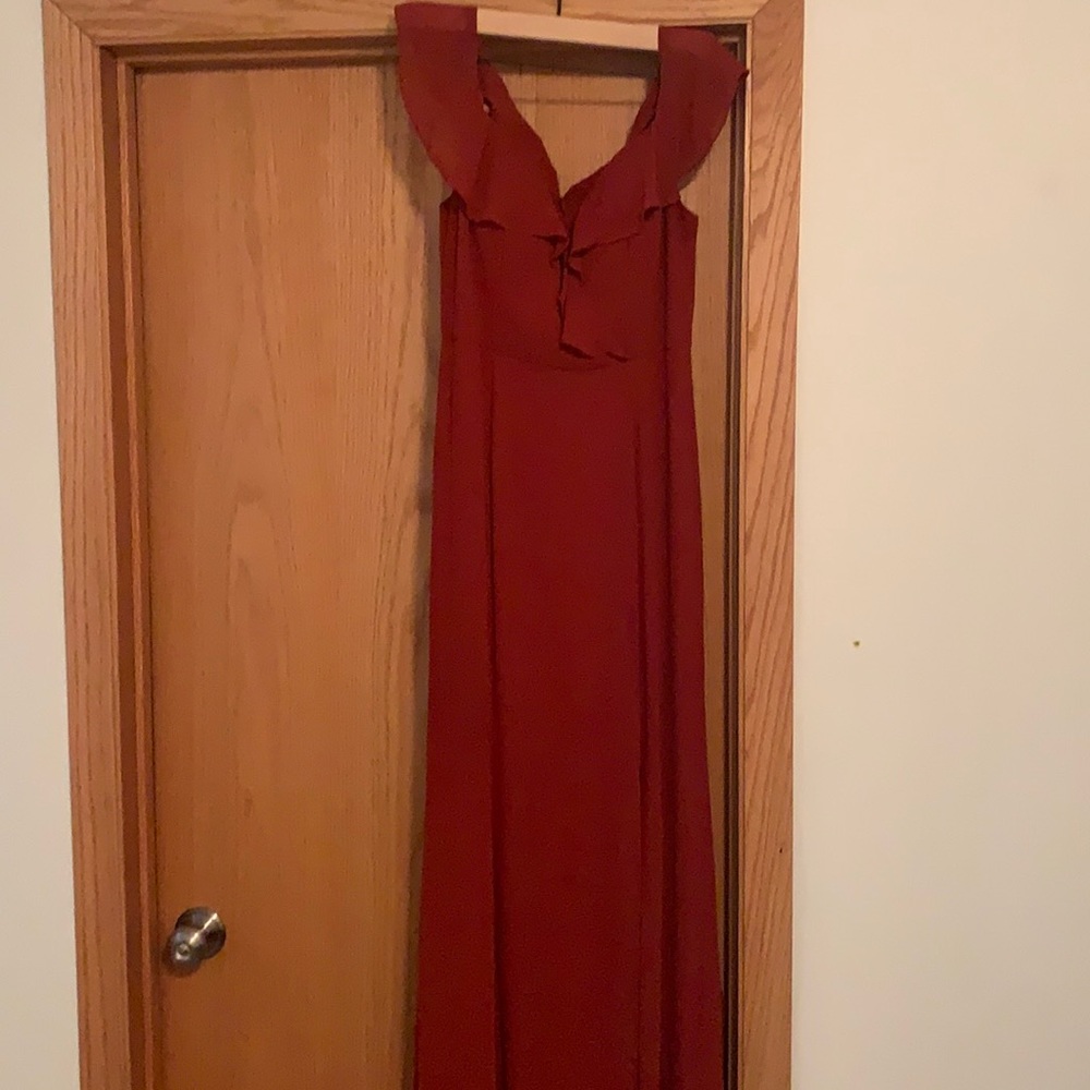 Rust - Levkoff Bridesmaids Dress